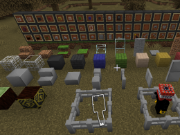 BuildMore adds a lot of new blocks and items to Minecraft. The new "Light" and "Darkness" source blocks are not visible.